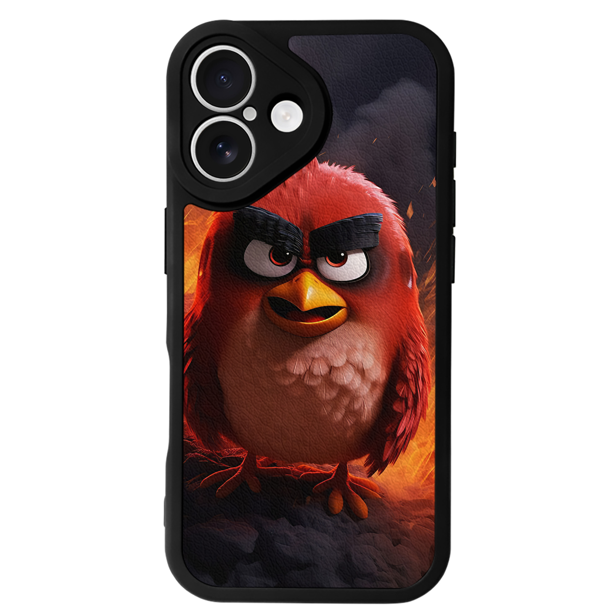 （画像用） Angry Birds アングリーバード 【iPhone 16シリーズ対応】シリコンスマホケース（レザー調） 材質：シリコン